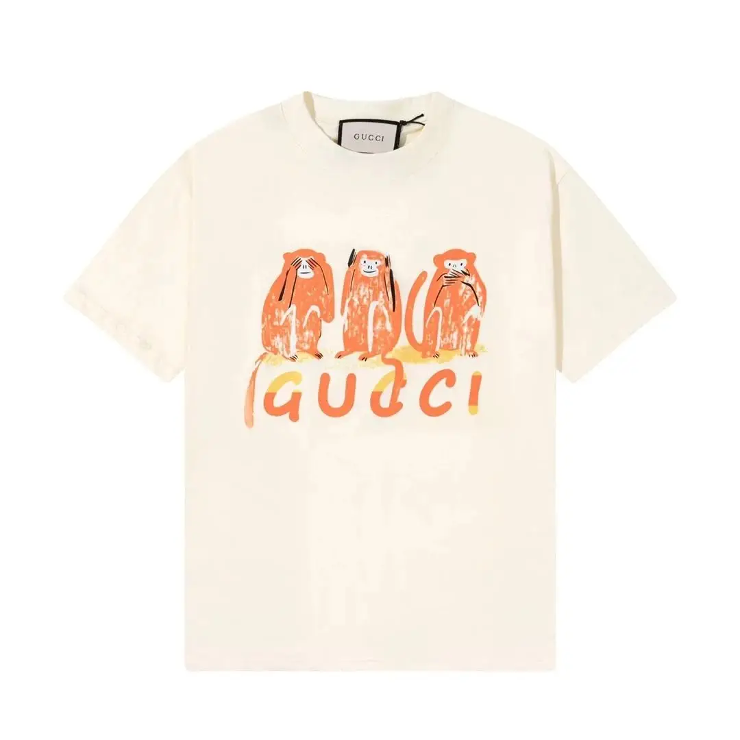 Gucci Leopard Print T-Shirt for Men - White Cotton Tee 2